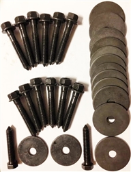 1966 - 1967 Chevelle Convertible Body Mount Bushing Hardware Set: Bolts, Nuts and Washers, OE Style Correct