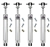 1966 - 1967 Chevelle Front & Rear Viking Smooth Body Double Adjustable Aluminum Shock Set