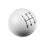 HURST 5 Speed White Shifter Knob Ball, 3/8 Inch Coarse Thread
