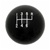 Shifter Knob Ball, Black 6 Speed, 3/8 Inch Thread, Coarse