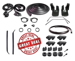 1969 - 1972 Chevelle Rubber Weatherstrip Kit, 2 Door Hardtop