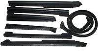 1968 - 1972 Chevelle Convertible Top Weatherstrip, 7 Piece Set