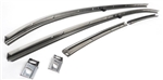 1968 Chevelle Stainless Steel Roof Rail Weatherstrip Channels Set