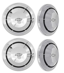 1968 - 1970 Chevelle and Nova Dog Dish Poverty Hubcap Set, 4 Piece COPO Wheel Center Cap Kit