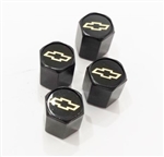 Air Valve Stem Caps with Gold Bowtie, Set of 4