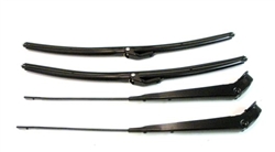 1968 - 1972 Nova Windshield Wiper Arms and Blades Kit, Custom Black Finish