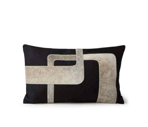 Modern Lynx Cowhide 20X20 Pillow