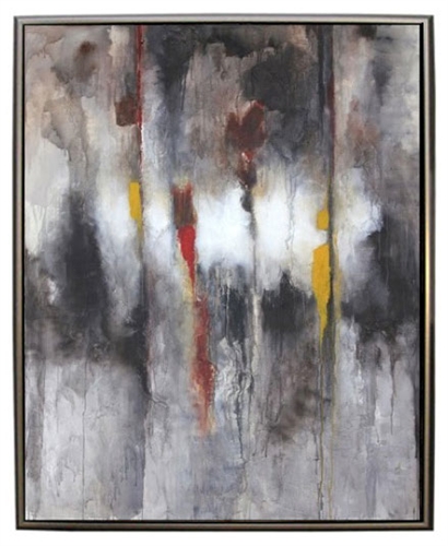 Mist Falls Modern Art  with Silver Floating Frame available at Modern Home 2 Go