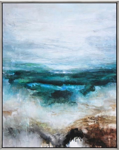 Caleta Modern Art 43"W x 53"H   with Silver Floating Frame available at Modern Home 2 Go