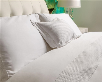 Amalfi Modern Bedding White - Duvet Set Queen available at MH2G Stores