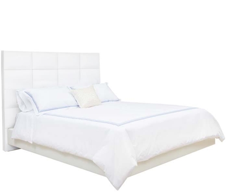 The Palermo Bed is now available in premium leather for the ultimate in comfort and luxury. With deep tufting and a large headboard, this bed is sure to elevate any bedroom from drab to fab. Choose from Queen or King size in classic white or grey leather,