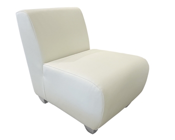 Modern Lounge Chairs - Carpi Off-White Leatherette Modern Chair - mh2g