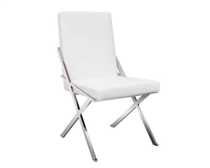 Ravello Modern Lounge Chair in white leather