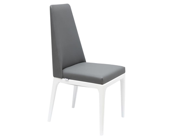 Paola Modern Dining Chair White/Grey Eco-Leather