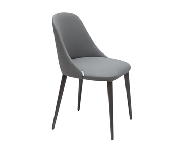 Bergamo Modern Dining Chair DarkGrey Eco-Leather