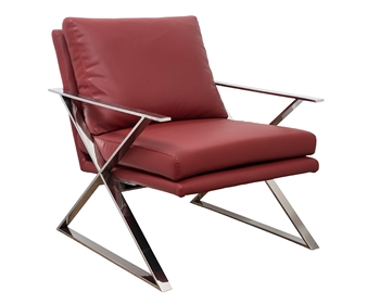 Chieti Modern Lounge Chair Red