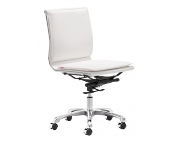 Lider Plus Armless Modern Office Chair White Special Order Item
