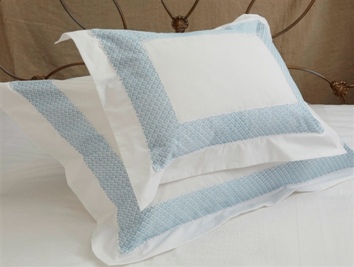 Quadrille Duvet Set - Celeste Trim