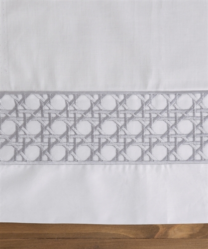 Lattice Duvet Set White and Graphite