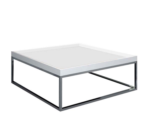 A unique and stylish coffee table with removable trays that provides a creative look.