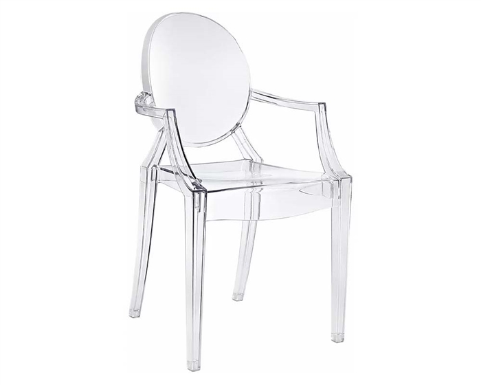 Anime Armless Modern Dining Chair in Transparent - OUTLET