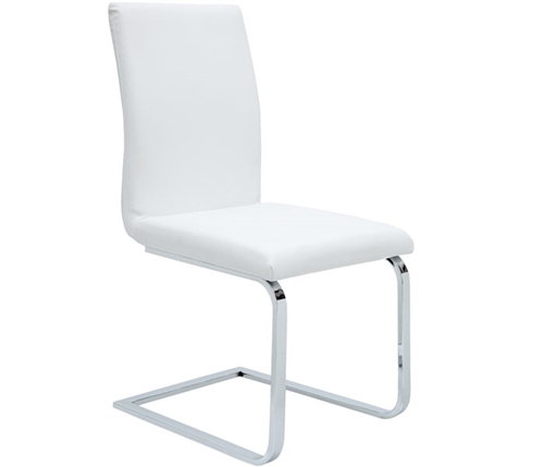 Matino Modern Dining Chair in White leather outlet