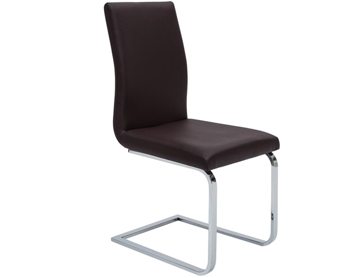 Matino Modern Dining Chair in Espresso Leather
