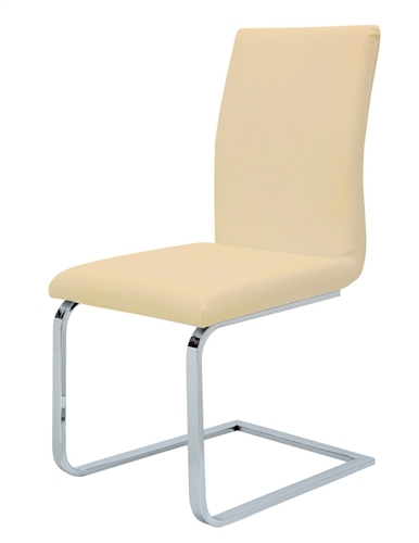 Matino Dining Chair in soft espresso or white leatherette will provide an elegant and comfortable solution to your dining set. Final Sale