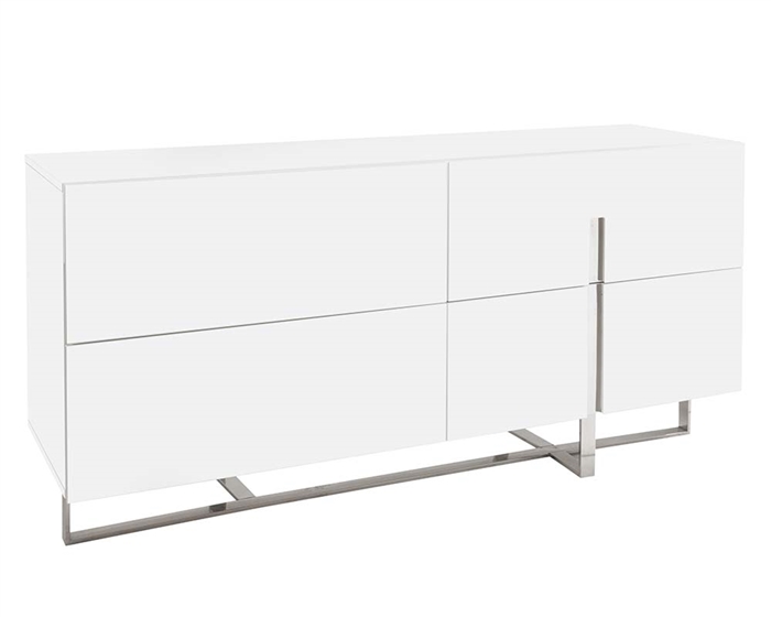 Lugo Modern Cabinet in White Lacquer at MH2G Outlet Showroom