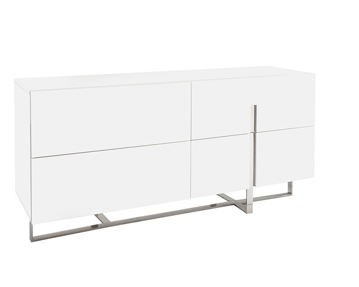 Modern contemporary Lugo Cabinet in white lacquer at MH2G