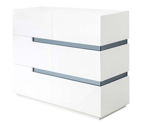 Ancio Modern Cabinet in White Lacquer