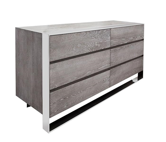 Turni Modern Cabinet in Grey Wood