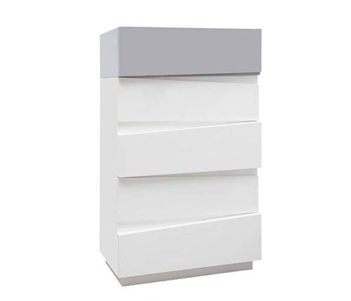 Salermo Modern Cabinet CHEST in White and Grey