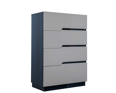 Riva Modern Chest Blue Sapphire and Grey