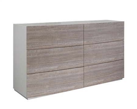 Silia Modern Dresser grey lacquer and beige angley