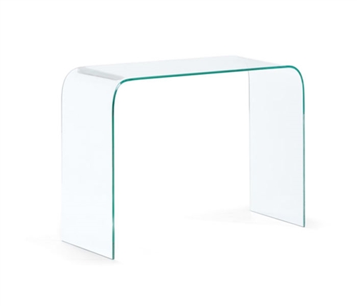 Ultra-modern tempered glass console table