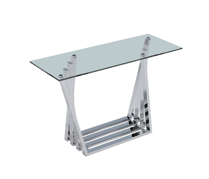 Sorrento Modern Side Table in Stainless Steel