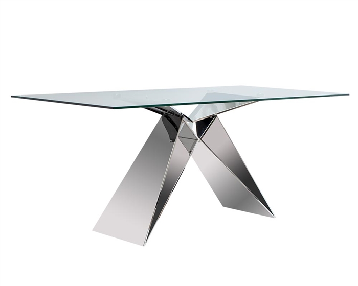 Spezia Rectangular Modern Glass Dining Table