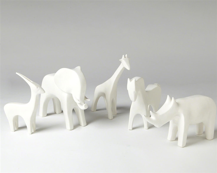 Animal Matte White Modern Accessories