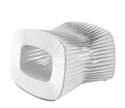 Seat Belt Ottoman WHITE