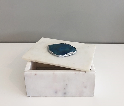 Marble and Blue Agate Box