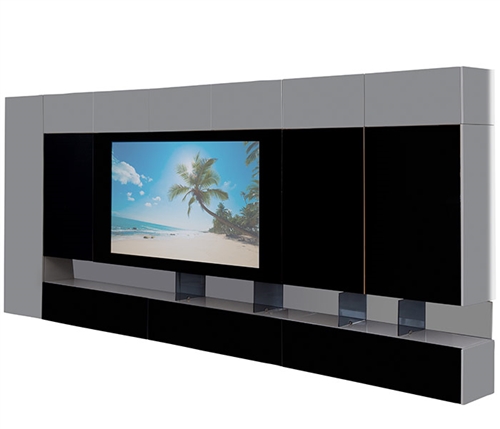 San Remo Modern Wall Unit in Grey Lacquer