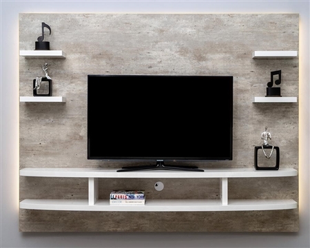 Treviso Modern Italian Wall Unit White  Extra Large available at MH2G Modern Furniture Showrooms