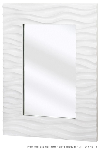 Flow mirrors in white lacquer collection at mh2g