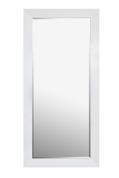 White Standing Mirror with Crocodile pattern frame.