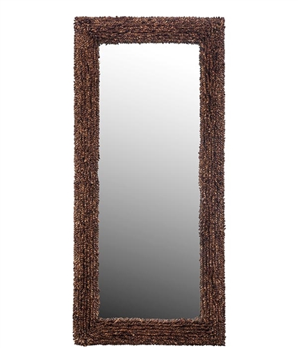 Palm Modern Rectangular Mirror made from Abaca