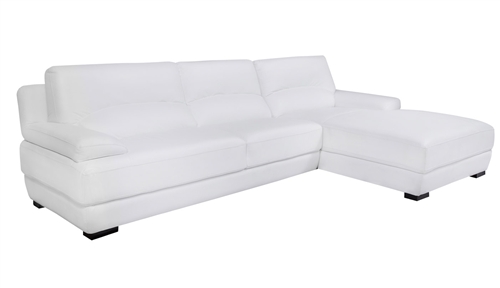 Wonderful Italian Styled Papoli White Leather Sectional