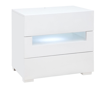 Citra Modern Large Side Table in White Lacquer