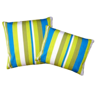 Purple-Orange Stripped Outdoor Pillows