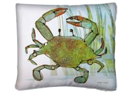 Green Sea Crustaceans Outdoor Pillows